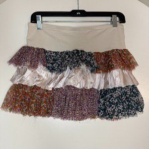 Free People ruffle mini skirt
